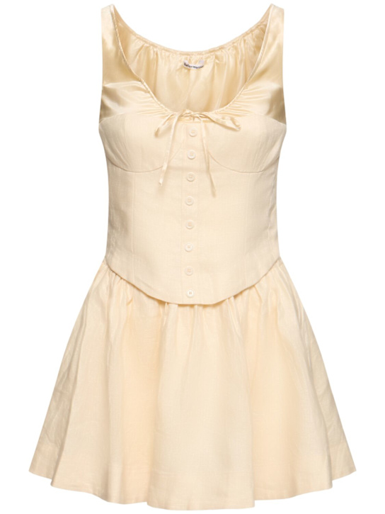 Reformation: Evy linen two piece set - Beige - women_0 | Luisa Via Roma