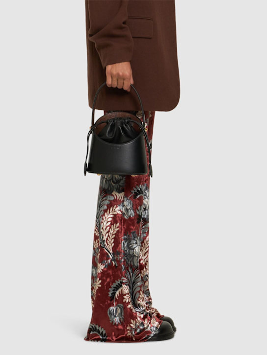 Etro: Mini Saturno leather bucket bag - women_1 | Luisa Via Roma