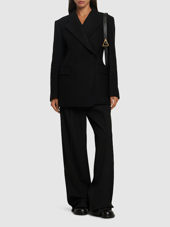 LOW CLASSIC: Slim fit wool blend short coat - women_1 | Luisa Via Roma