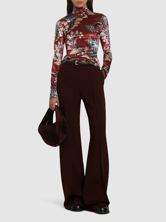 Etro: Printed jersey turtleneck - women_1 | Luisa Via Roma