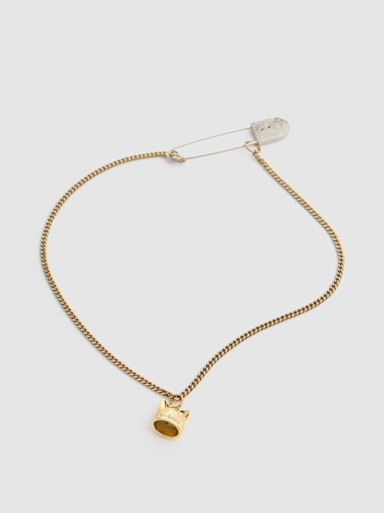 Charles Jeffrey LOVERBOY: Ears beanie charm necklace - Gold - men_1 | Luisa Via Roma