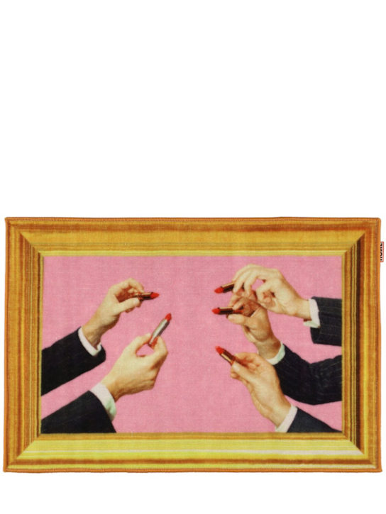 Seletti: Pink Lipsticks bath mat - ecraft_0 | Luisa Via Roma