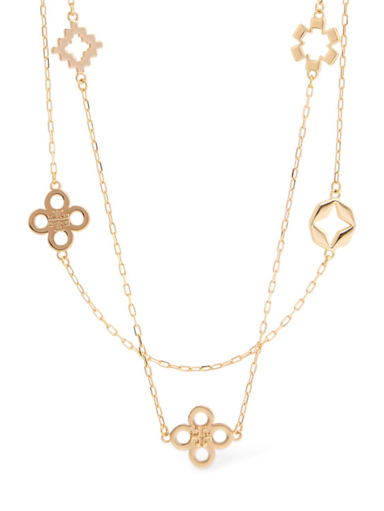 Tory Burch: Kira Clover long necklace - women_0 | Luisa Via Roma