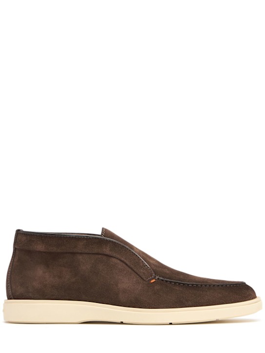 Santoni: Suede desert boots - men_0 | Luisa Via Roma