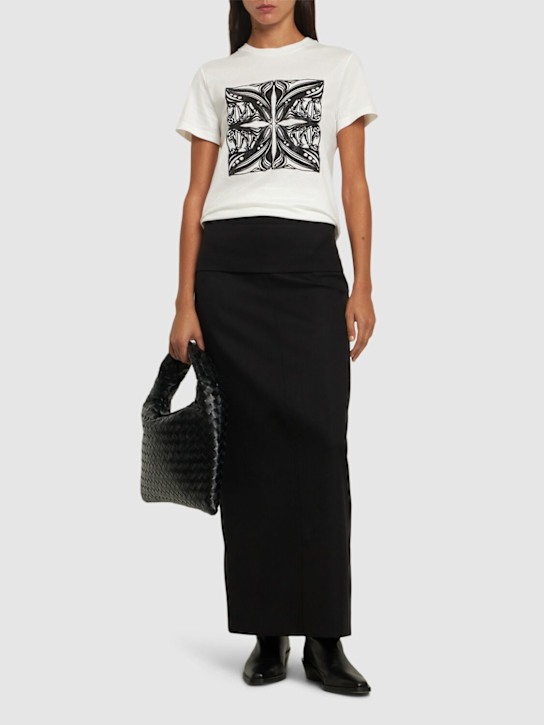Max Mara: Farad printed cotton jersey t-shirt - women_1 | Luisa Via Roma