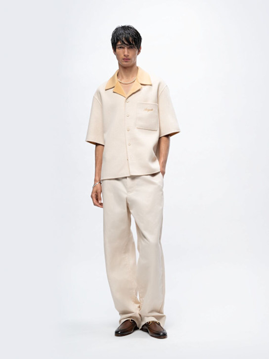 Axel Arigato: Holiday wool blend bowling shirt - men_1 | Luisa Via Roma