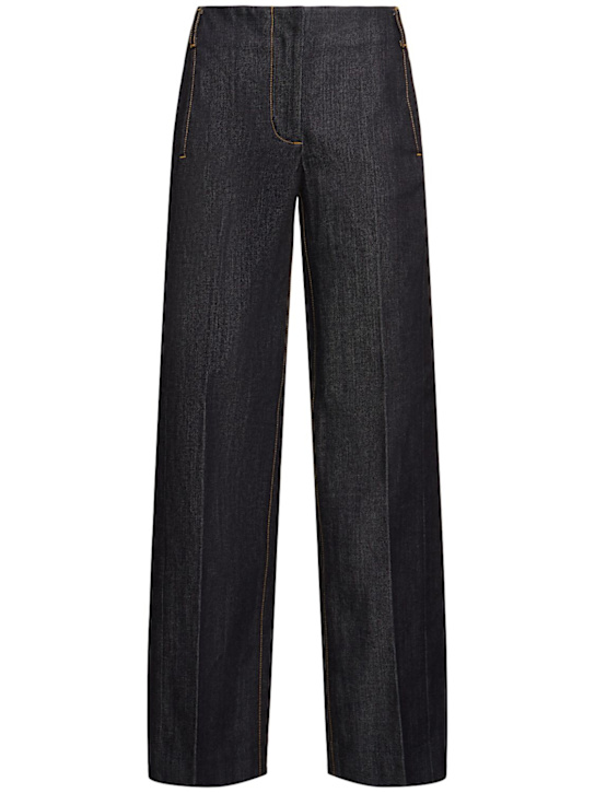 Tory Burch: Mid rise straight denim jeans - women_0 | Luisa Via Roma
