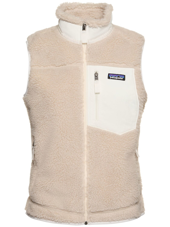 Patagonia: Retro-X fuzzy tech vest - Natural Birch - women_0 | Luisa Via Roma