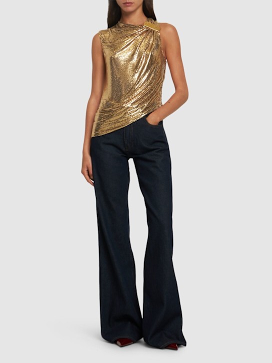 Rabanne: Mini mesh top - women_1 | Luisa Via Roma