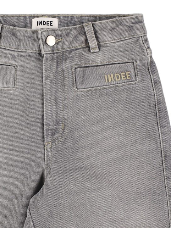 INDEE: ミドルライズデニムストレートジーンズ - グレー - kids-girls_1 | Luisa Via Roma