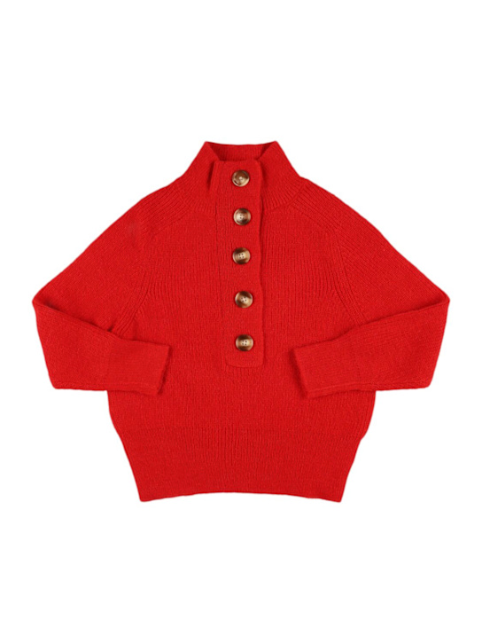 INDEE: ビスコースブレンドニットセーター - レッド - kids-girls_0 | Luisa Via Roma