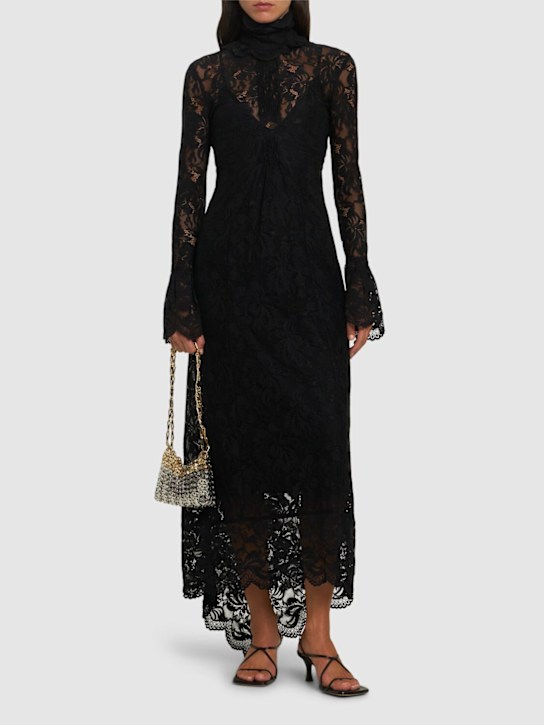 Rabanne: Stretch lace midi dress - women_1 | Luisa Via Roma