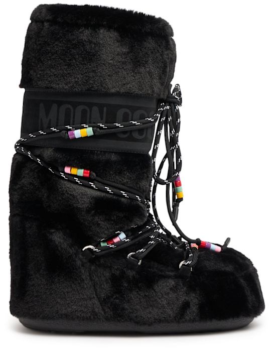 Moon Boot: Icon synthetic moon boots w/ beads - Black - women_0 | Luisa Via Roma