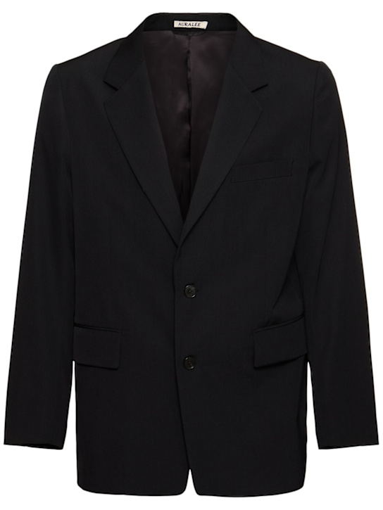 Auralee: Light wool max gabardine jacket - men_0 | Luisa Via Roma