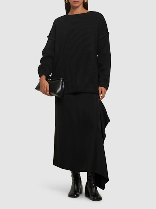 Jil Sander: Boiled wool knit sweater - women_1 | Luisa Via Roma