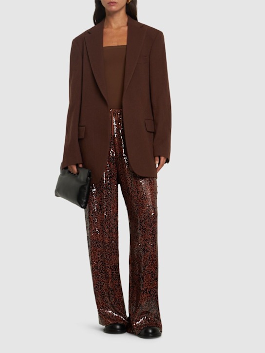 Dries Van Noten: Blur wool blend blazer - women_1 | Luisa Via Roma