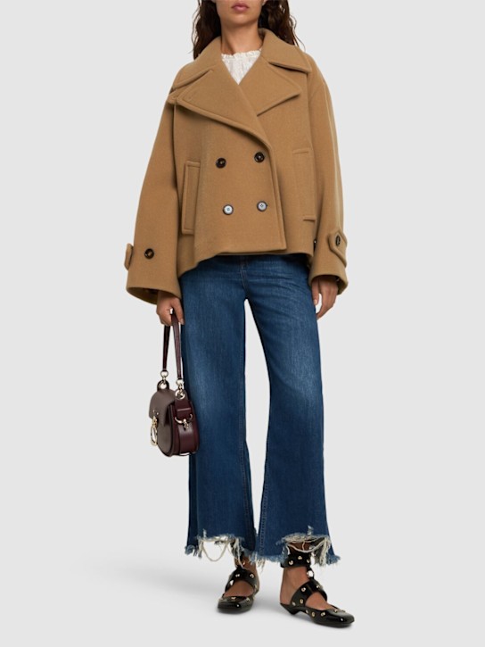 Chloé: Iconic soft wool blend short coat - women_1 | Luisa Via Roma