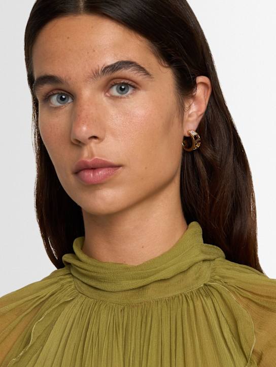 Valentino Garavani: Vlogo Signature hoop earrings - women_1 | Luisa Via Roma