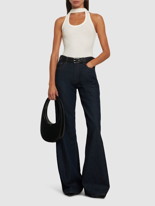 Coperni: Wide leg cotton denim jeans - women_1 | Luisa Via Roma