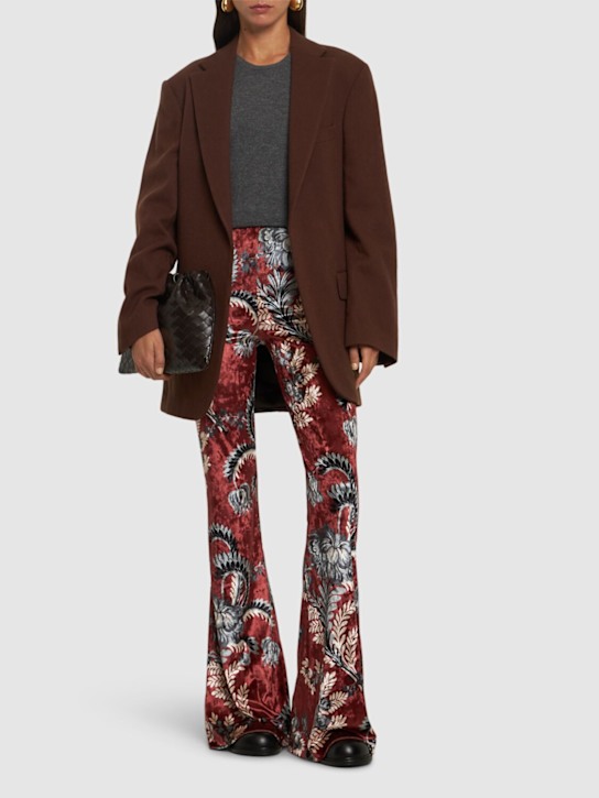 Etro: Printed jersey flared pants - women_1 | Luisa Via Roma