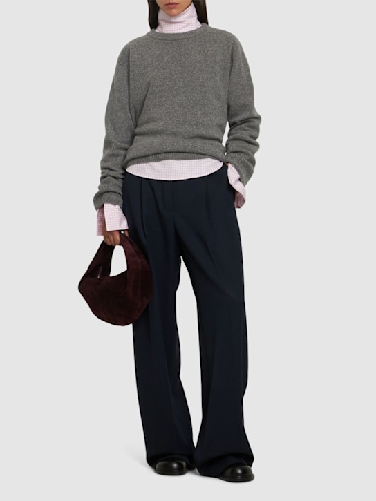 Dries Van Noten: Porter wool straight pants - women_1 | Luisa Via Roma