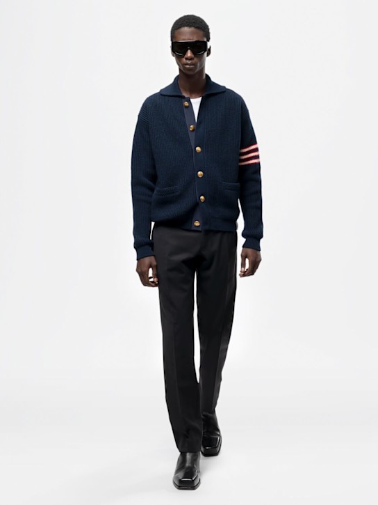 Bally: Wool knit bomber jacket - men_1 | Luisa Via Roma