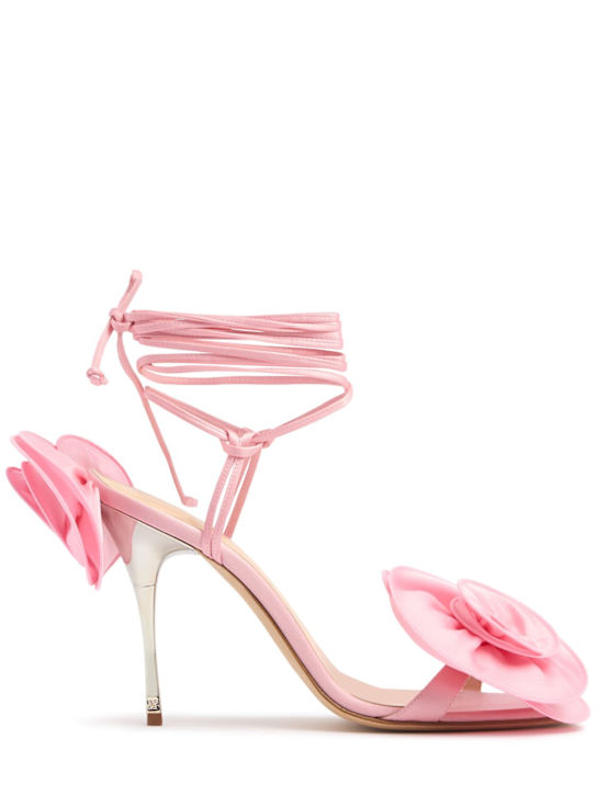 105mm Flower satin sandals - Thumbnail 1