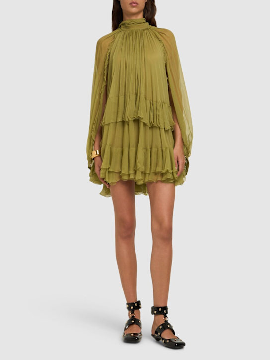 Chloé: Vestido corto de seda - women_1 | Luisa Via Roma