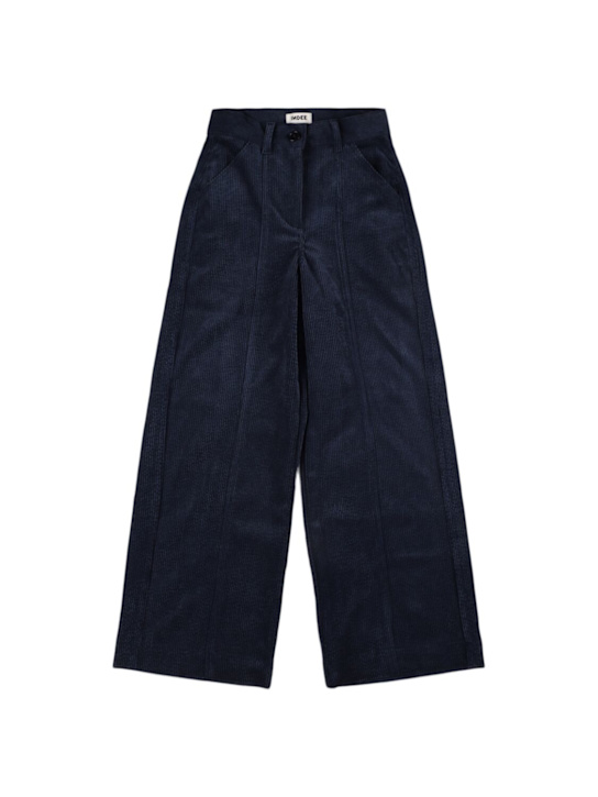 INDEE: コーデュロイワイドパンツ - Darki Blue - kids-girls_0 | Luisa Via Roma