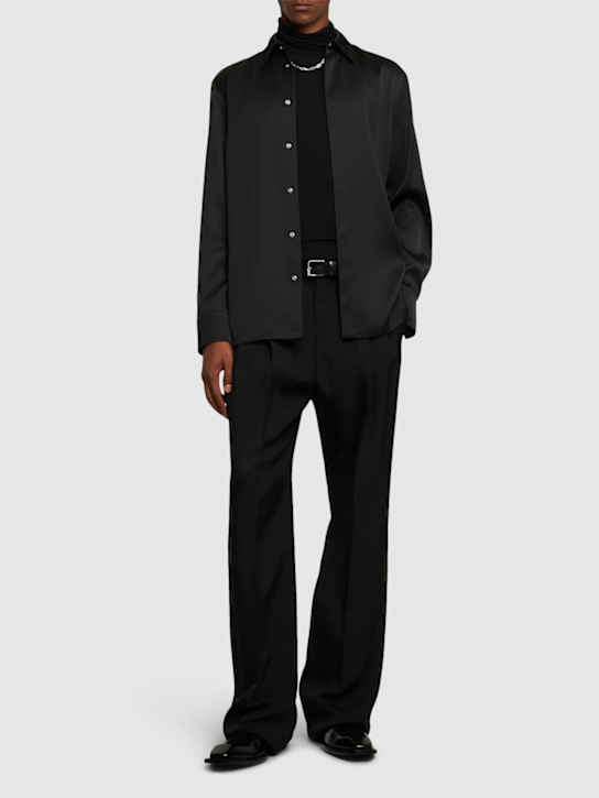 Jil Sander: Silk & viscose fluid shirt - men_1 | Luisa Via Roma