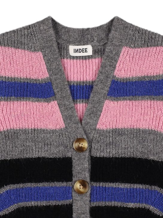 INDEE: ニットベストカーディガン - グレー/マルチカラー - kids-girls_1 | Luisa Via Roma