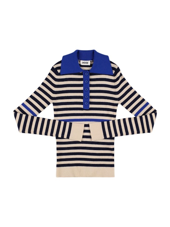 INDEE: T-shirt a maniche lunghe in maglia a righe - kids-girls_0 | Luisa Via Roma