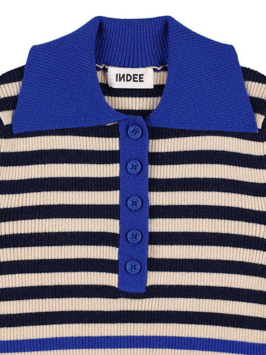 INDEE: T-shirt a maniche lunghe in maglia a righe - kids-girls_1 | Luisa Via Roma