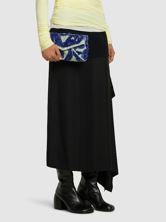Dries Van Noten: Envelop embellished clutch - women_1 | Luisa Via Roma