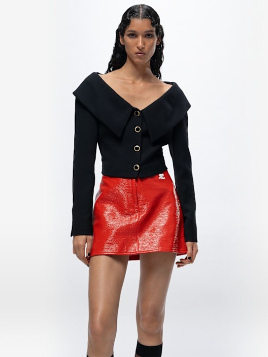 Courrèges: Vinyl mini skirt - women_1 | Luisa Via Roma
