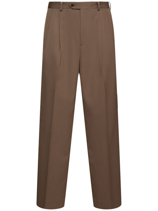 Auralee: Light wool max gabardine two-tuck pants - men_0 | Luisa Via Roma