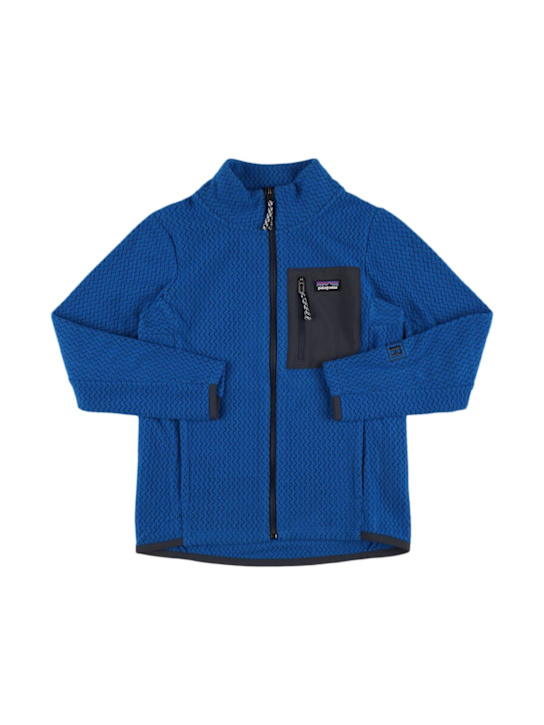 Patagonia: R1 recycled poly jacket - Blue - kids-boys_0 | Luisa Via Roma