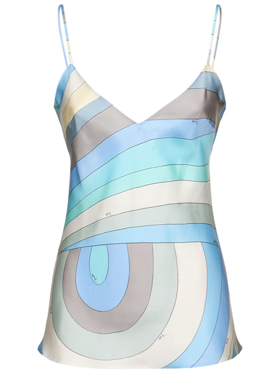 Pucci: Printed silk twill top - women_0 | Luisa Via Roma
