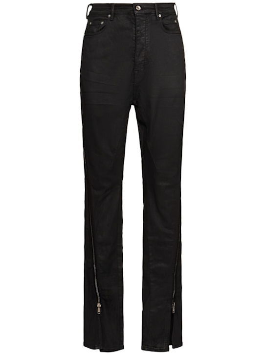 Rick Owens DRKSHDW: Bolan Banana waxed denim jeans - men_0 | Luisa Via Roma