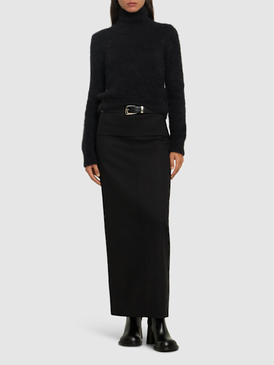 AMI Paris: Brushed mohair blend turtleneck sweater - women_1 | Luisa Via Roma