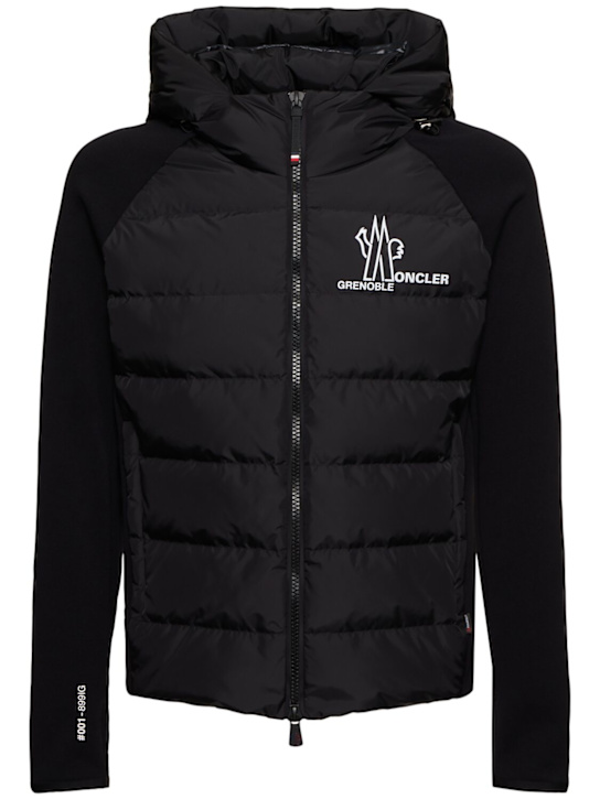 Moncler Grenoble: Polartec tech blend down zip-up cardigan - men_0 | Luisa Via Roma