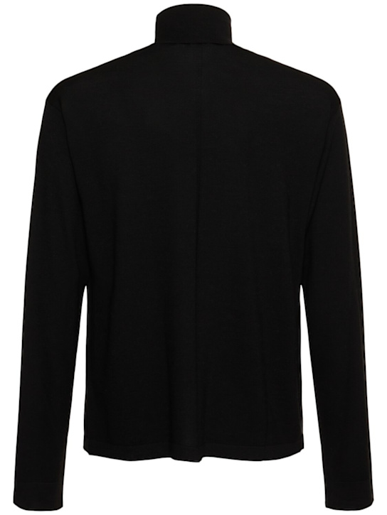 The Row: Mavel wool knit turtleneck sweater - Black - men_4 | Luisa Via Roma