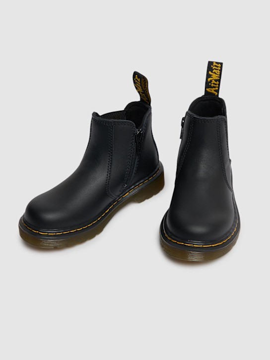 Dr.Martens: 2976 Leather ankle boots - Black - kids-boys_1 | Luisa Via Roma