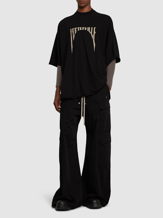Rick Owens DRKSHDW: Jumbo Belas double cotton cargo pants - men_1 | Luisa Via Roma
