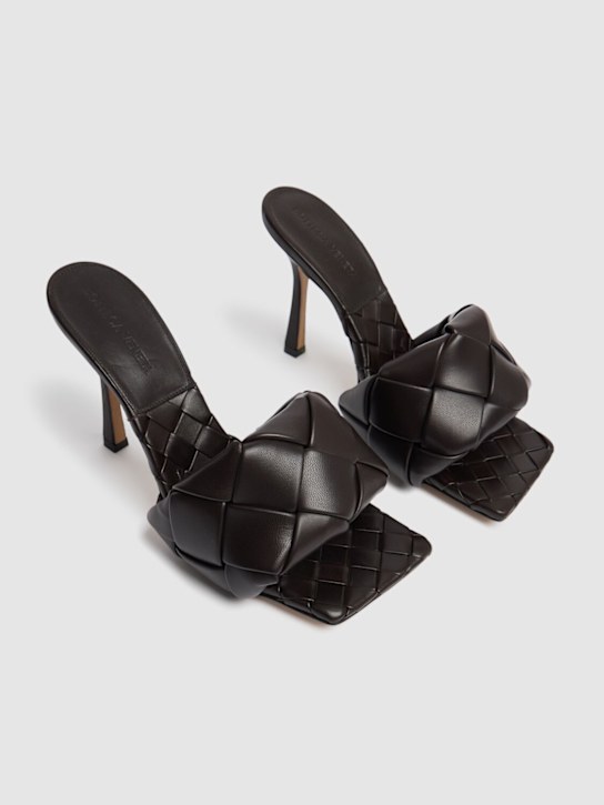 Bottega Veneta: 90mm Lido woven leather mule sandals - women_1 | Luisa Via Roma