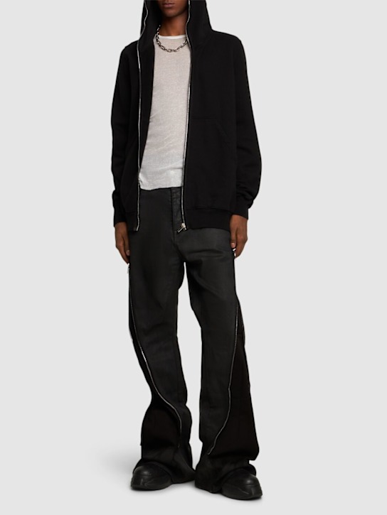 Rick Owens DRKSHDW: Bolan Banana waxed denim jeans - men_1 | Luisa Via Roma