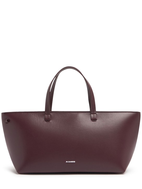 Jil Sander: Small Bateau smooth leather bag - women_0 | Luisa Via Roma