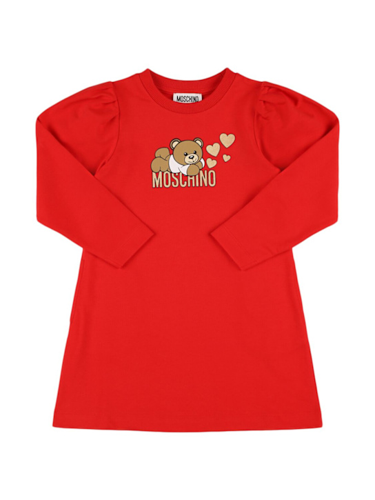 Moschino: コットンスウェットワンピース - kids-girls_0 | Luisa Via Roma