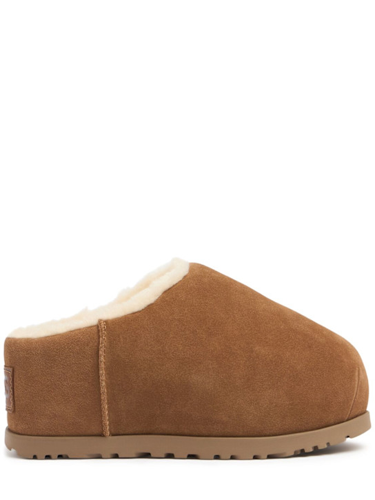 Ugg: 50mm Pumped shearling platform loafers - women_0 | Luisa Via Roma