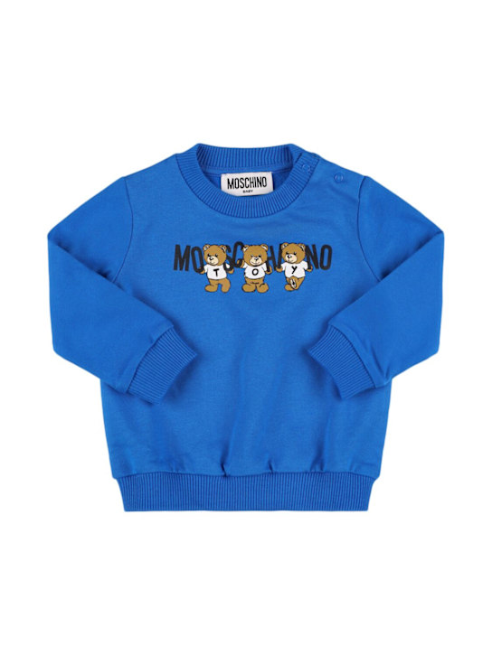 Moschino: コットンスウェットシャツ - kids-boys_0 | Luisa Via Roma